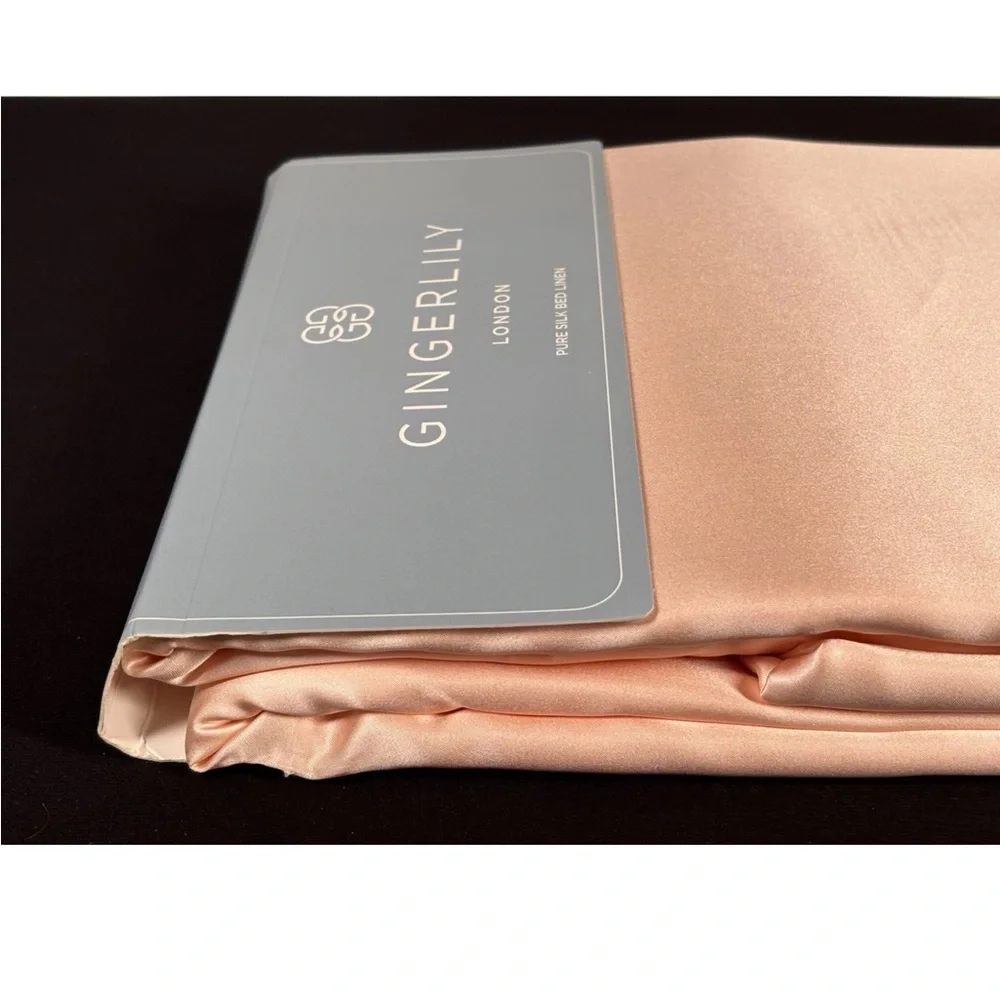 Gingerlily London King Mulberry Silk Duvet Cover Pure Silk Rose Pink 100% Luxury